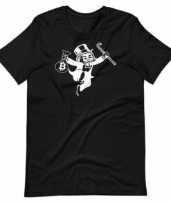 Anonymous Rich Uncle Pennybags Unisex Bitcoin Shirt