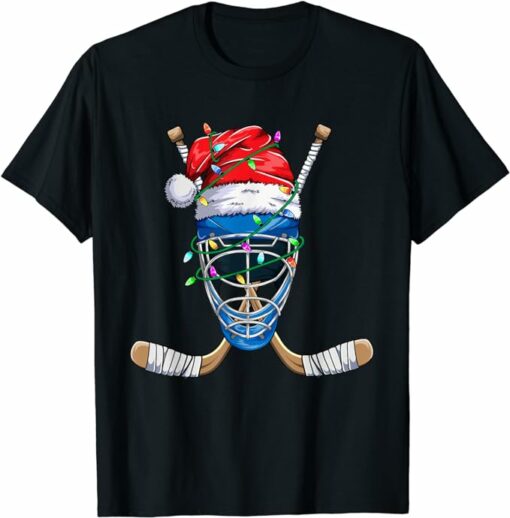 Avalanche T-Shirt Christmas Hockey Player T-Shirt Avalanche