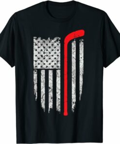 Avalanche T-Shirt Hockey American Flag T-shirt Avalanche