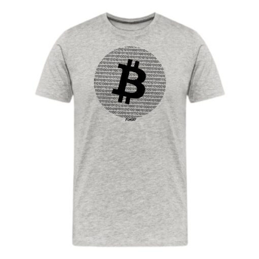 Binary Bitcoin Round Design T-Shirt
