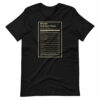 Bitcoin Nutrition Facts T-Shirt