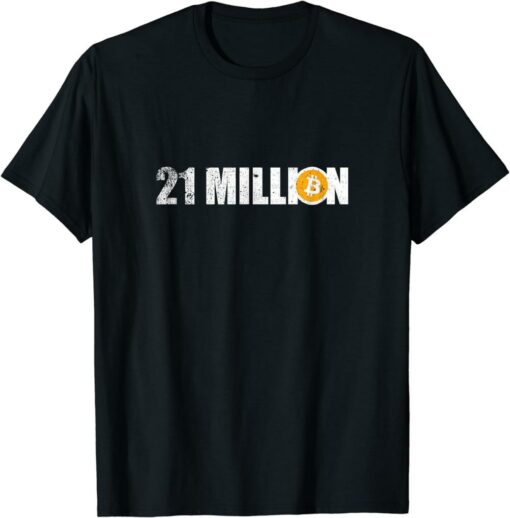 Bitcoin T-Shirt 21 Million Crypto Hodl Btc Logo Coin Funny