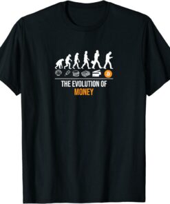 Bitcoin T-Shirt Evolution Of Money Cryptocurrency Coin Funny