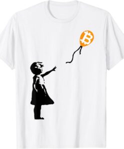 Bitcoin T-Shirt Girl With Btc Balloon Crypto For Cypherpunks