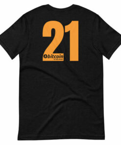 Bitcoin To The Moon Chest Badge T-Shirt With Back Design