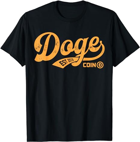 Dogecoin T-shirt Dogecoin Doge Coin Retro Vintage