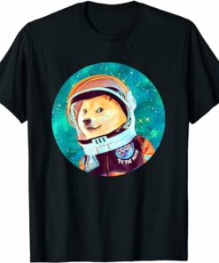 Dogecoin T-shirt To the Moon Doge Astronaut