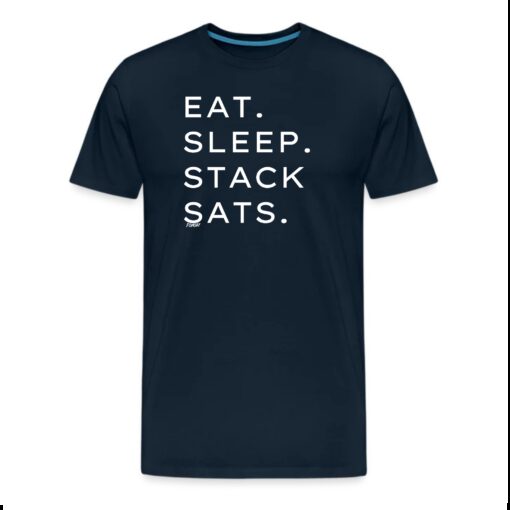 Eat Sleep Stack Sats Bitcoin T-Shirt