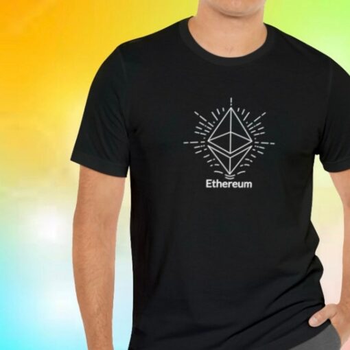 Ethereum T-Shirt Monoline Crypto Eth Logo Coin Funny