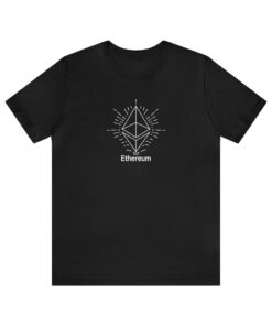 Ethereum T-Shirt Monoline Crypto Eth Logo Coin Funny