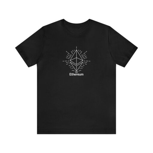 Ethereum T-Shirt Monoline Crypto Eth Logo Coin Funny