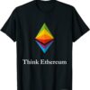 Ethereum T-Shirt ‘Think Ethereum’ Crypto Eth Logo Coin