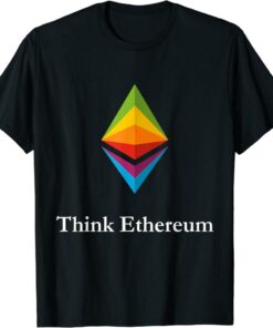 Ethereum T-Shirt ‘Think Ethereum’ Crypto Eth Logo Coin