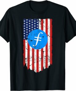 Filecoin T-Shirt American Flag Grunge Patriotic T-Shirt