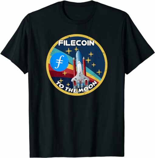 Filecoin T-Shirt Crypto Space Cryptocurrency Rocket T-Shirt