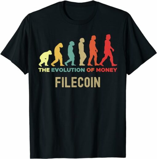 Filecoin T-Shirt The Evolution of Money Caveman T-Shirt