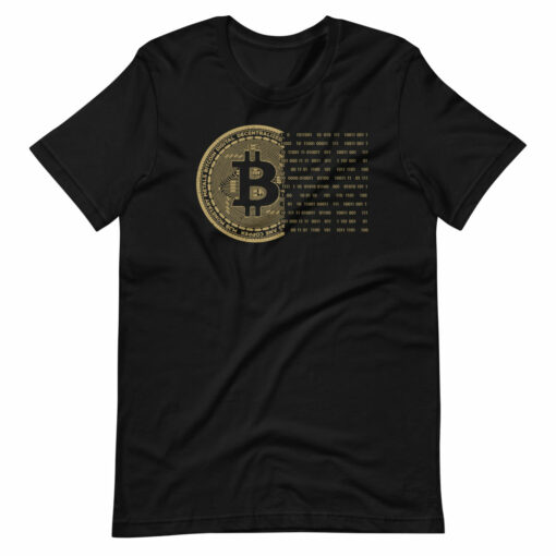 Gold Bitcoin Bits T-Shirt
