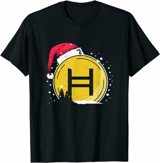 Hedera T-Shirt Christmas Santa Hat Hedera Hashgraph T-Shirt