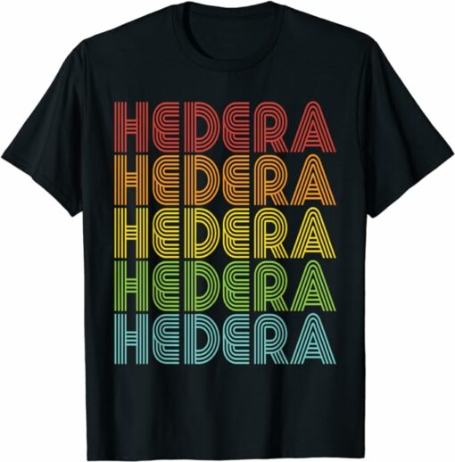 Hedera T-Shirt Multi Colorful Logo Hedera Crypto T-Shirt
