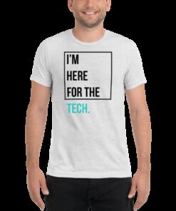 I’m here for the tech (Zilliqa) – Men’s Tri-Blend T-Shirt