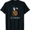 Litecoin T-Shirt Ltc Crypto To The Moon Featuring Astronaut