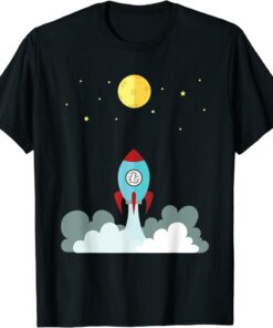 Litecoin T-Shirt Ltc To The Moon Astronaut Blockchain Crypto
