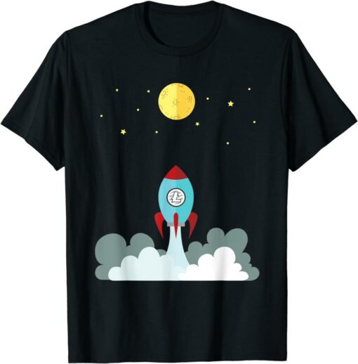Litecoin T-Shirt Ltc To The Moon Astronaut Blockchain Crypto