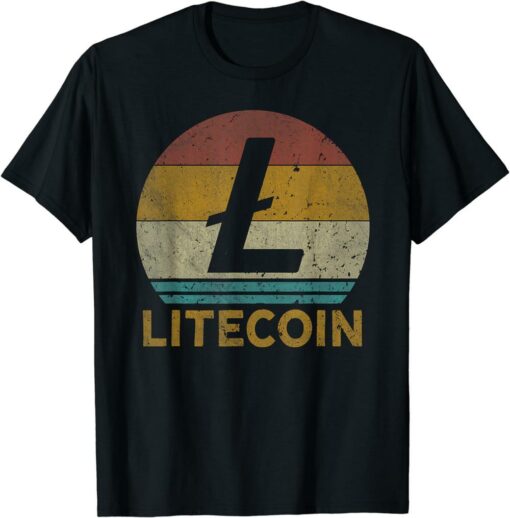 Litecoin T-Shirt Vintage Miner Cryptocurrency Blockchain