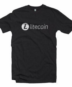 New Litecoin LTC Crypto Logo T-shirt