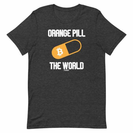 Orange Pill The World Bitcoin T-Shirt
