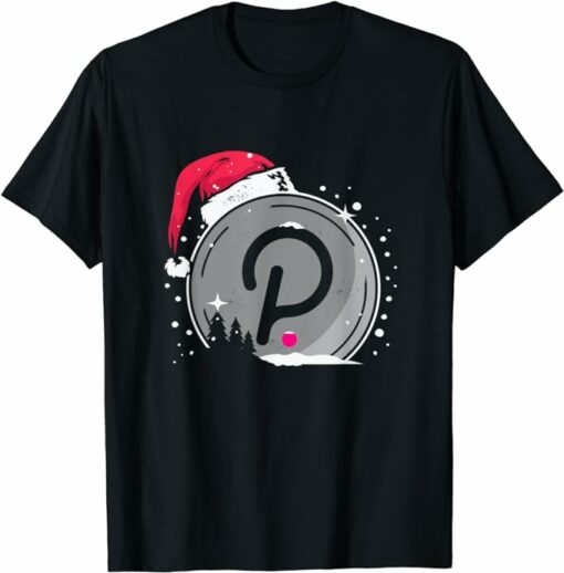 Polkadot T-Shirt Christmas Santa Hat Polkadot Dot T-Shirt