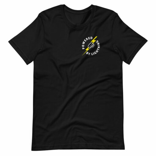 Powered By Lightning T-Shirt  Front and back design