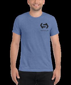 Scilla – Men’s Embroidered Tri-Blend T-Shirt