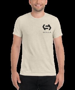 Scilla – Men’s Embroidered Tri-Blend T-Shirt 2 Scilla Men's Embroidered Tri Blend T Shirt 11