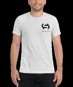 Scilla – Men’s Embroidered Tri-Blend T-Shirt 3 Scilla Men's Embroidered Tri Blend T Shirt 2