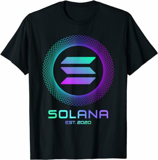 Solana T-Shirt Coin Crypto Logo Blockchain T-Shirt