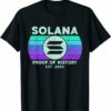 Solana T-Shirt Proof Of History Solana Sol T-Shirt