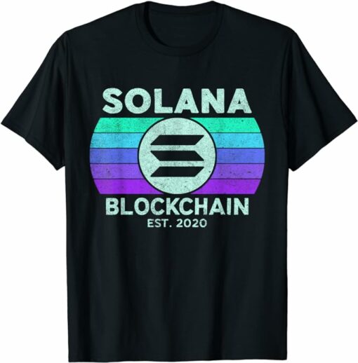 Solana T-Shirt Retro Solana Sol Coin T-Shirt