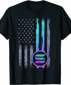 Solana T-Shirt USA Flag Solana Sol T-Shirt