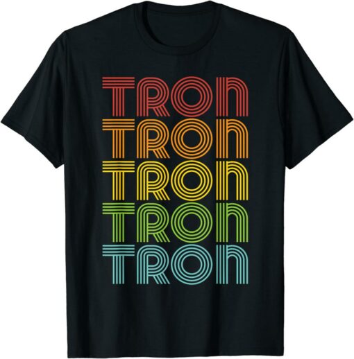 Tron T-Shirt Crypto Coin Blockchain Logo Funny Cool