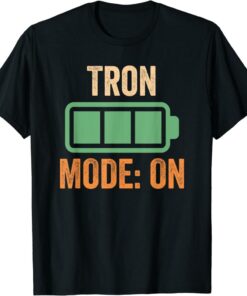 Tron T-Shirt Mode On Crypto Coin Blockchain Logo Funny Cool