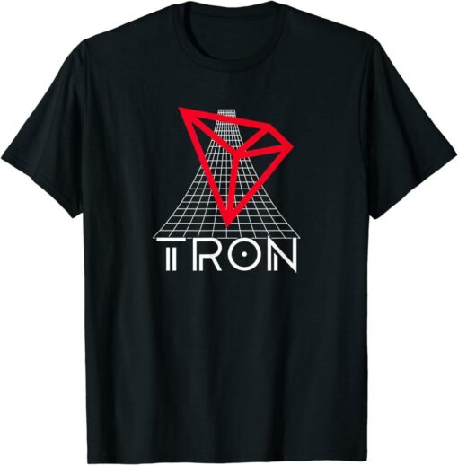 Tron T-Shirt Trx Coin Cryptocurrency Blockchain Logo