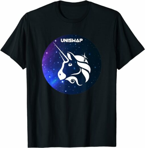 Uniswap T-Shirt Cryptocurrency Space Galaxy Uni T-Shirt