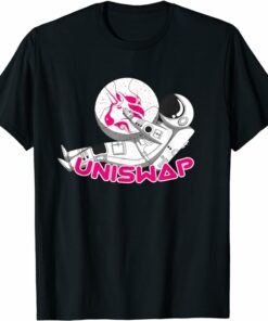 Uniswap T-Shirt Relaxed Moon HODL Cryptocurrency T-Shirt