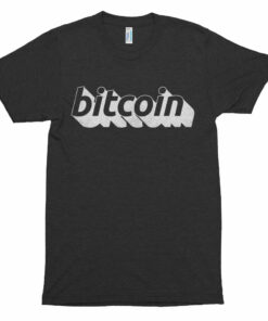 Bitcoin 3D Logo (Distressed) Graphic Tshirt  BTC Cryptocurrency Short sleeve soft t-shirt