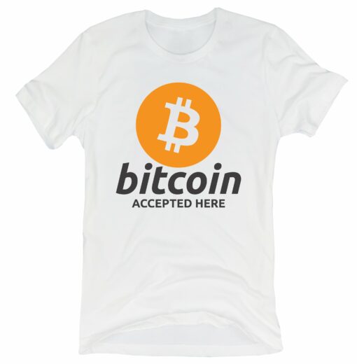 Bitcoin Accepted Here Bitcoin Logo Short-Sleeve Unisex T-Shirt