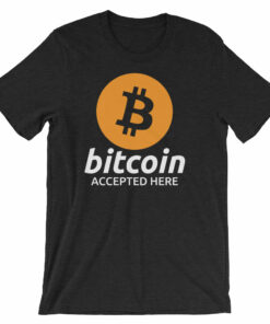 Bitcoin Accepted Here Logo  Symbol Short-Sleeve Unisex T-Shirt