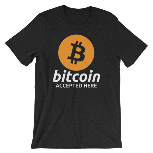 Bitcoin Accepted Here Logo  Symbol Short-Sleeve Unisex T-Shirt