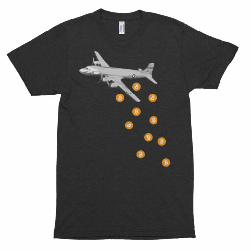 Bitcoin Airplane Bomber BTC Crypto Shirt Short sleeve soft t-shirt