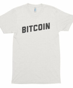Bitcoin BTC Block Letter Logo Shirt Short sleeve soft t-shirt